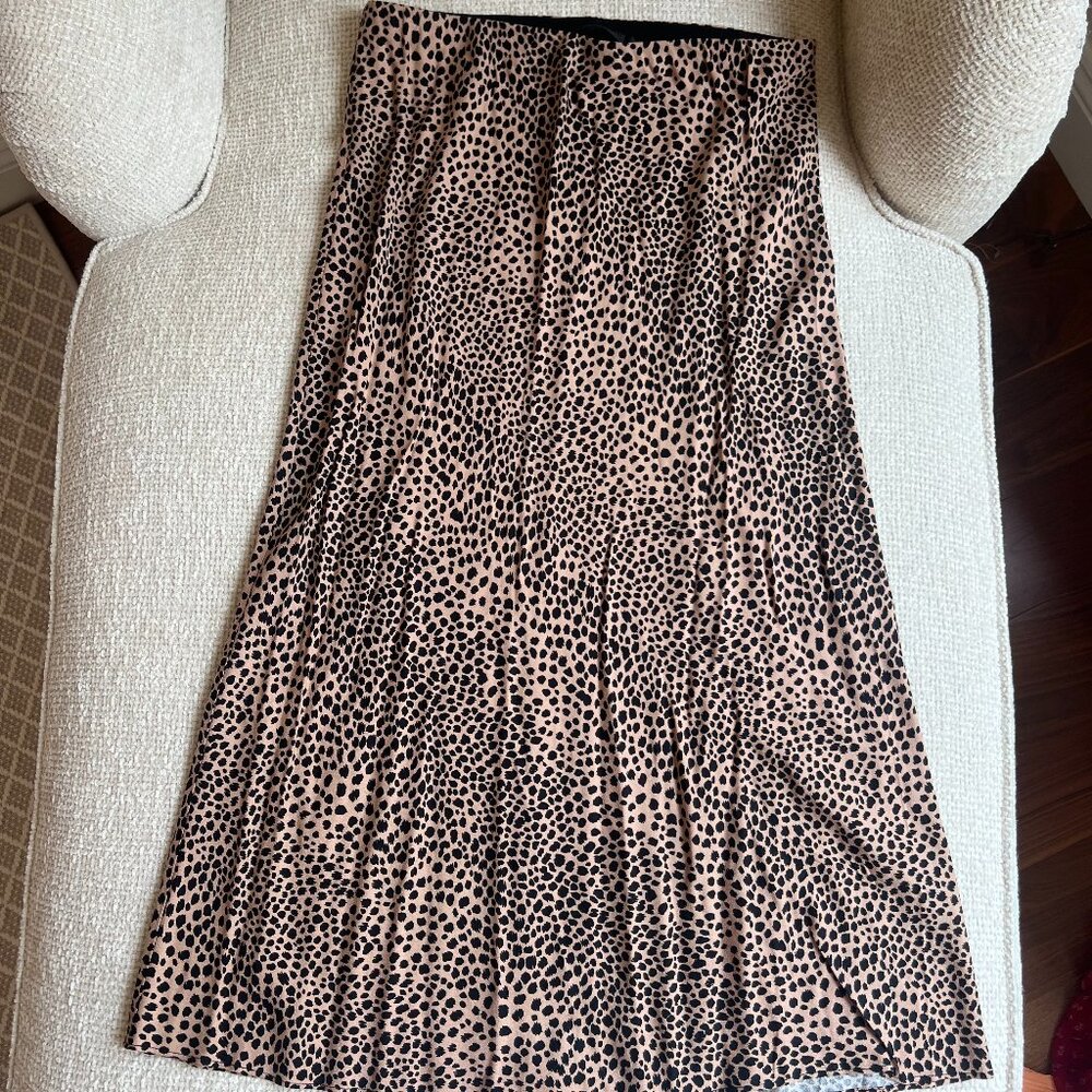 Jenni Kayne Leopard Print Midi Skirt, Size Medium